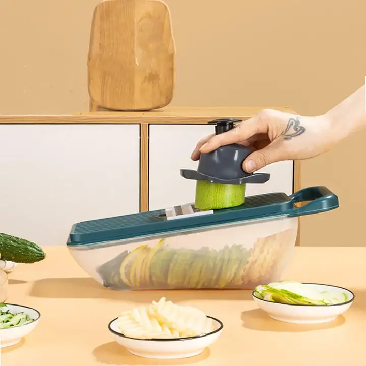 MULTIFUNCTIONAL VEGETABLE SLICER CUTTER ONION AND POTATO SLICER CUTTER WITH 6BLADES AND 1 PEELER

 uploaded by FASHION FOLDER on 8/7/2023