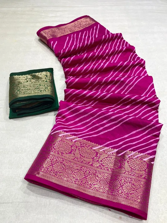 ❤️ *Summerspecialsaree*  

*beautiful color combination Saree for all ladies*

👉keep shopping with  uploaded by Gotapatti manufacturer on 8/8/2023