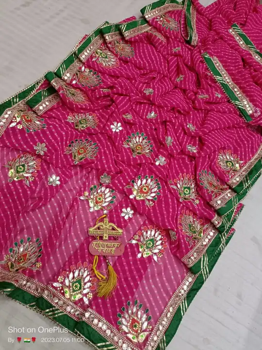 🙏JAI SHREE SHYAM JI🙏
*new Lunching*
🦚🌹🌴🙏🌴🌹🦚🙏🌴🌹
🦚 *Pure 60g cbyc fabric lahriya saree*
 uploaded by Gotapatti manufacturer on 8/8/2023
