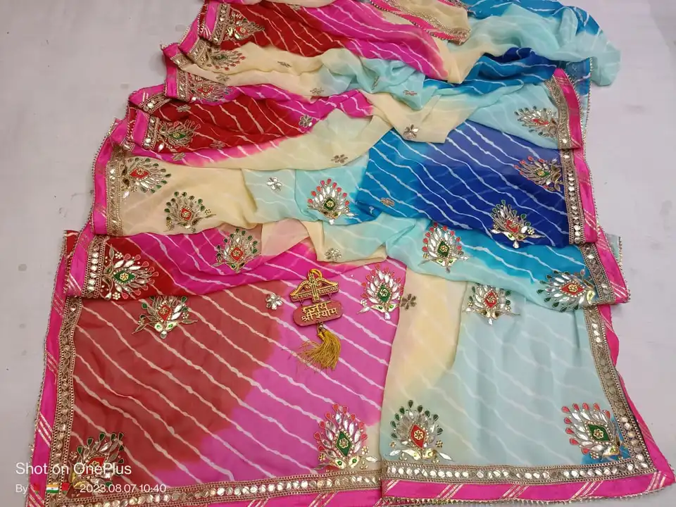 🙏JAI SHREE SHYAM JI🙏
*new Lunching*
🦚🌹🌴🙏🌴🌹🦚🙏🌴🌹
🦚 *Pure 60g cbyc fabric lahriya saree*
 uploaded by Gotapatti manufacturer on 8/8/2023