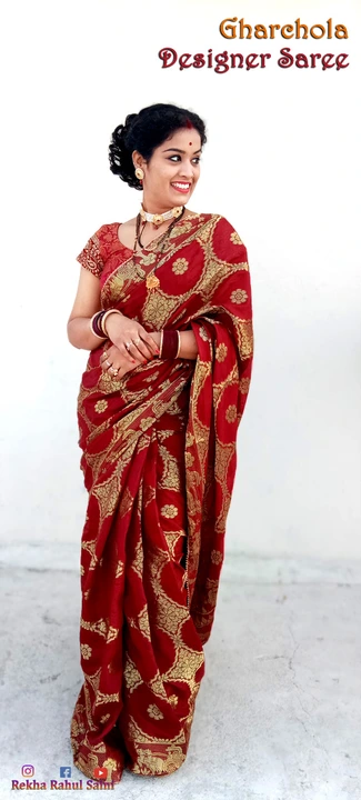 New launching special dhamaka 🪅🪅🪅

Fabric Pure ghadchola banarsi silk saree jari cheks desing ori uploaded by Gotapatti manufacturer on 8/8/2023