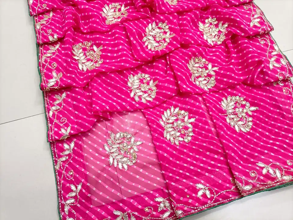 😍😍 *NEW LAUNCHED SAWAN SPECIAL MOTHRA*😍🤩

💃🏻CBC Micro Georgette Fabric *MOTHRA* Rani Colour Sa uploaded by Gotapatti manufacturer on 8/8/2023
