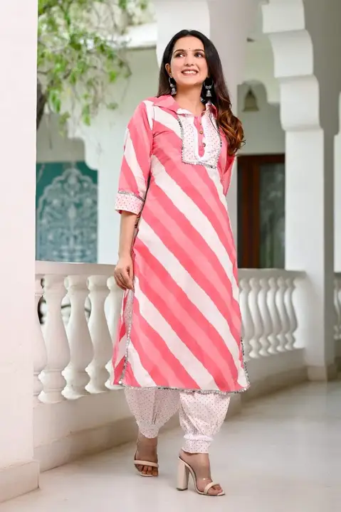 Lahariya printed kurta set  uploaded by Tha namaha fab on 8/8/2023