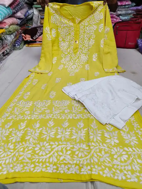 Lemon Yellow kurta set uploaded by Chikankari Vastra on 8/8/2023