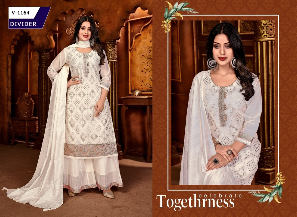 Post image Hey! Checkout my new product called
Modal Chanderi Palazzo suits set .