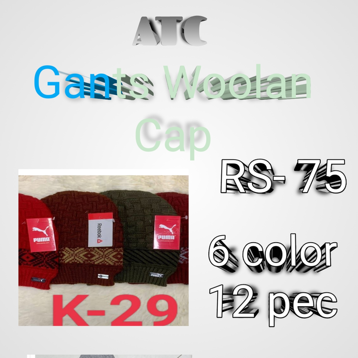 Gants woolan cap uploaded by Ashapura treding company on 8/8/2023