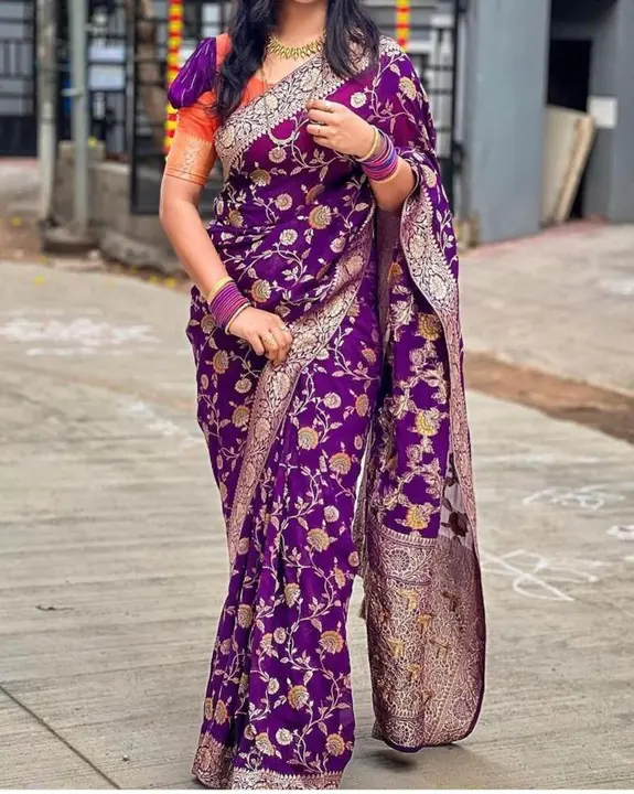 Pever gerograte zari fabric  uploaded by Deepika designer saree on 8/8/2023