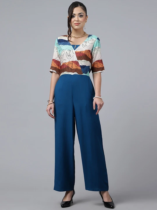 Printed & Plain jumpsuit  uploaded by Colors of Earth on 8/8/2023