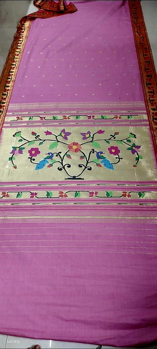Paithani saree Available original handloom paithan uploaded by Paithani saree manufacturer on 8/8/2023