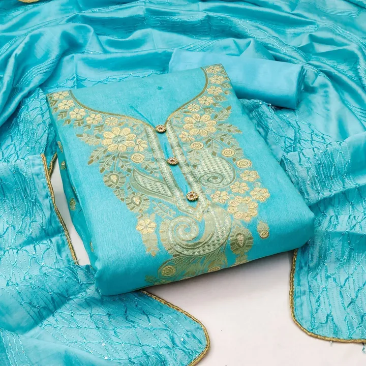 Banarasi Suit And Dress Material  uploaded by KEDAR FAB on 8/8/2023