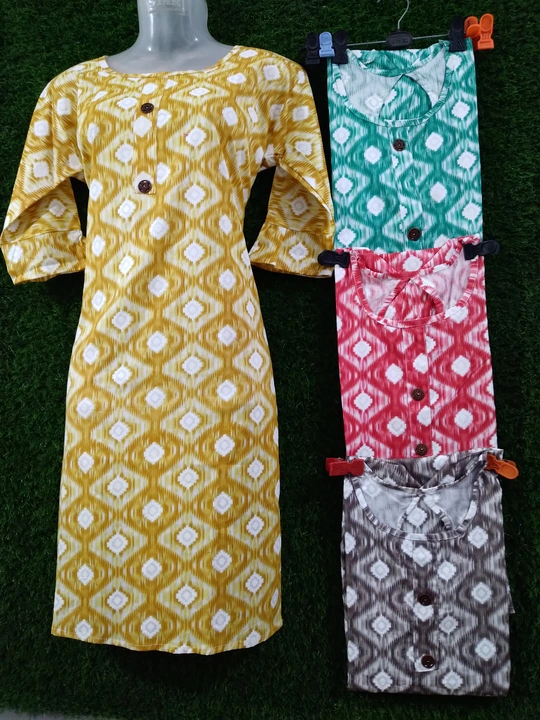 Printed kurti uploaded by business on 8/8/2023