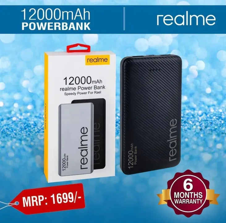 REALME 12,000 MAH POWER BANK BEST QUALITY 🛜✅💯 uploaded by navin rajpurohit Ahmedabad  on 8/8/2023