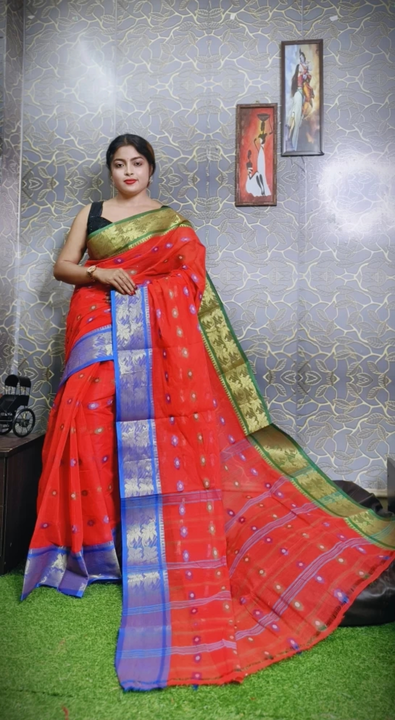 Tant saree uploaded by BENGAL HANDLOOM on 8/8/2023