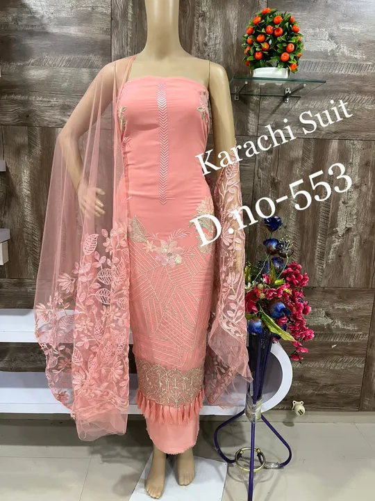 Karachi suits uploaded by Zaid Fashion Collection on 8/8/2023