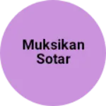 Business logo of Muksikan sotar