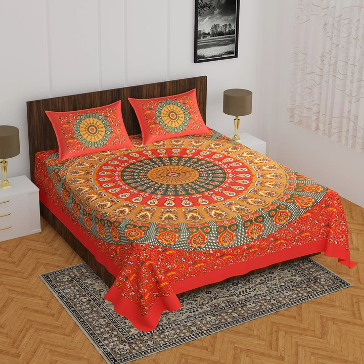 Cotton jaipuri printed bedsheet  uploaded by business on 8/9/2023