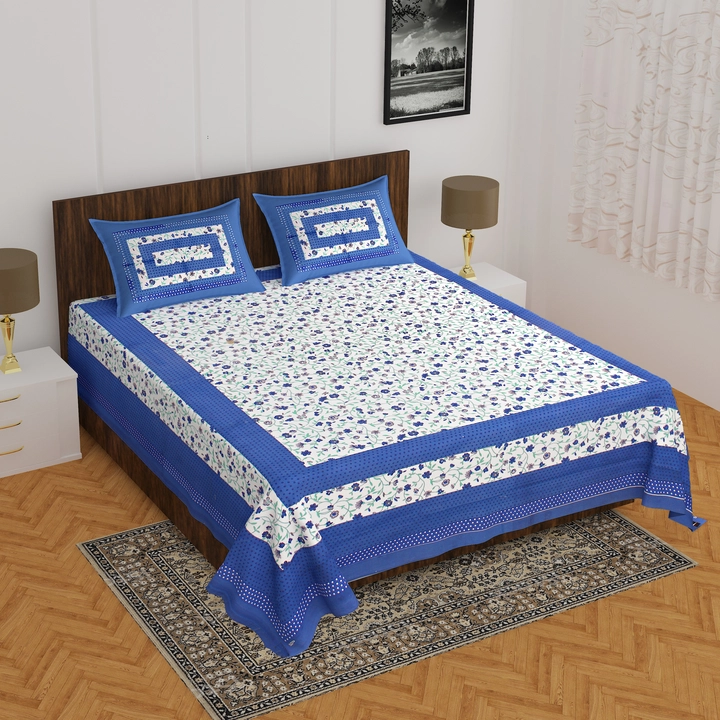 Cotton jaipuri printed bedsheet  uploaded by business on 8/9/2023