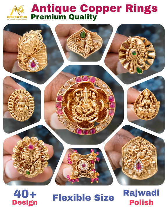 Antique Copper Rings ( Rajwadi Polish ) uploaded by business on 8/9/2023