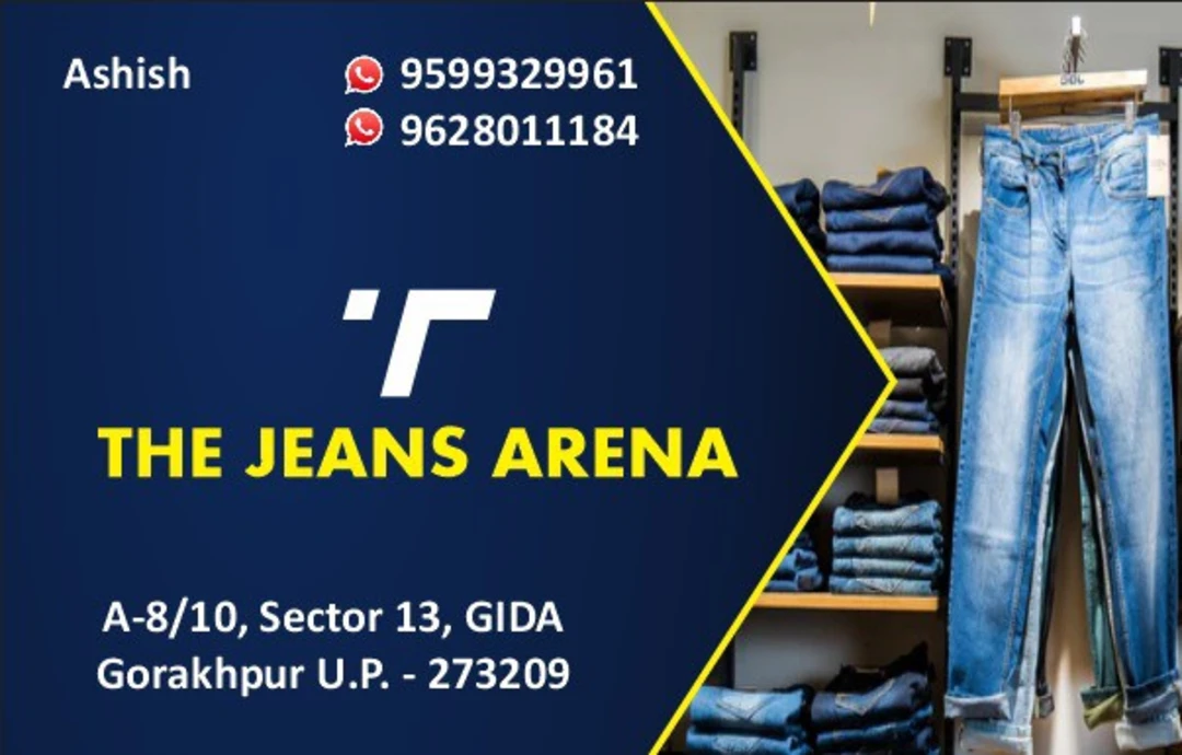 Visiting card store images of The jeans Arena
