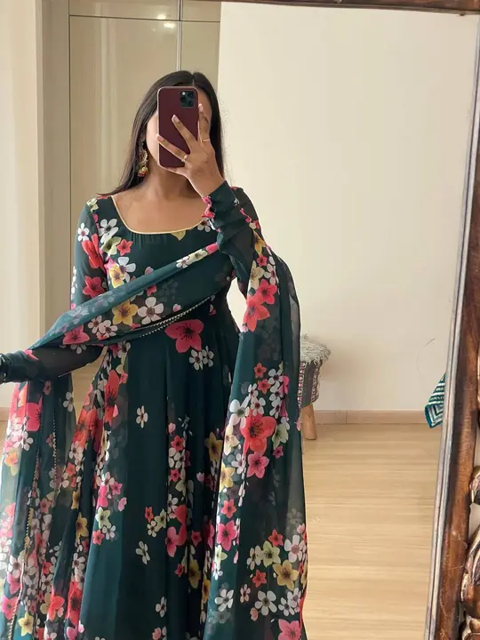 Sukhkarta Clothing Fox Georgette Gown 👗 uploaded by Sukhkrta clothing  on 8/9/2023