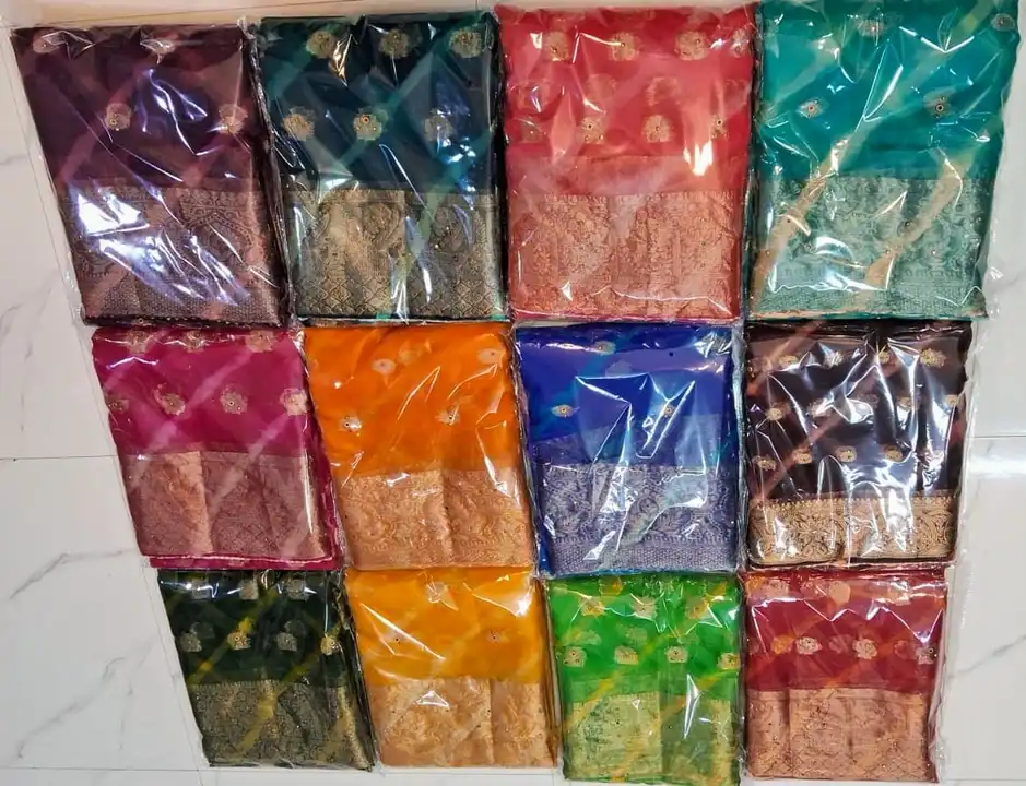 Organza saree uploaded by business on 8/9/2023