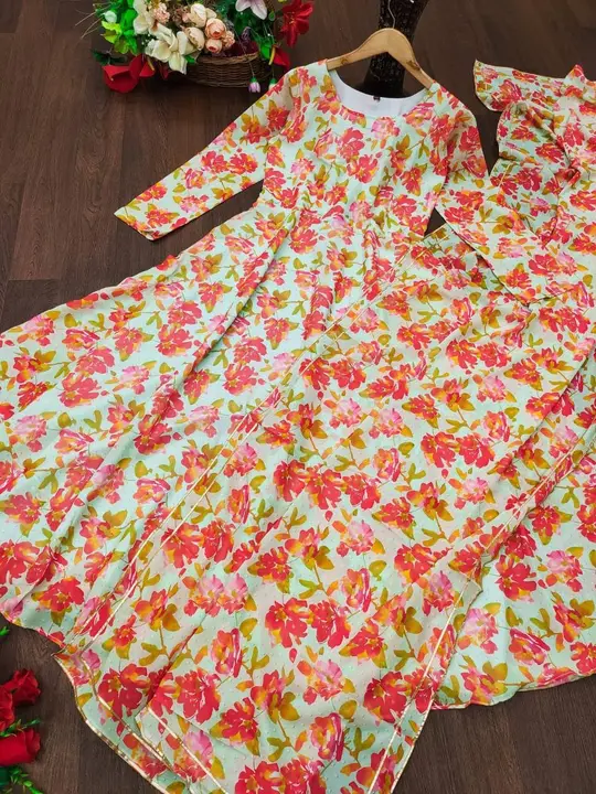 Sukhkarta Clothing Georgette Anarkali Gown 👗 uploaded by Sukhkrta clothing  on 8/9/2023