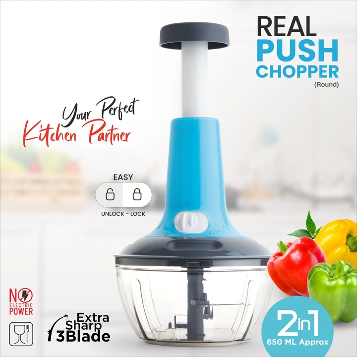 2 in 1 push chopper, vegetables chopper 650 ml uploaded by business on 8/9/2023