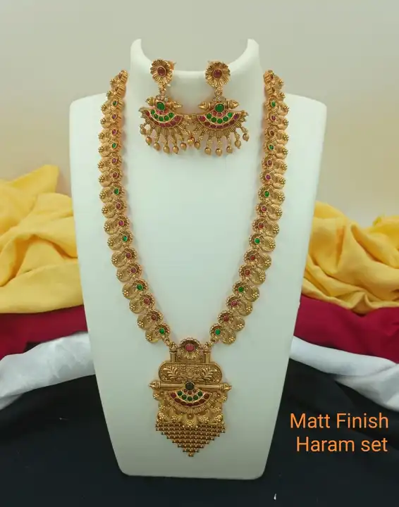 Mate finish long jewellery set uploaded by business on 8/9/2023