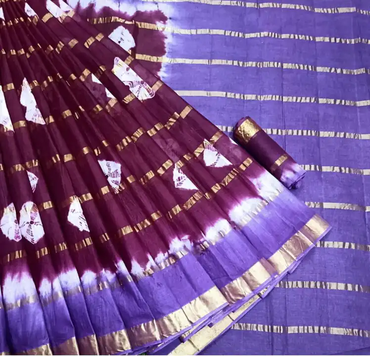 Pure soft butick cotton saree uploaded by business on 8/9/2023