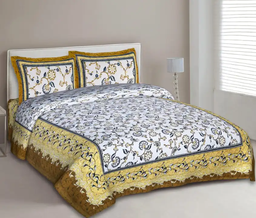 Double bed sheet with2 pillow cover uploaded by Rahul textile on 8/9/2023