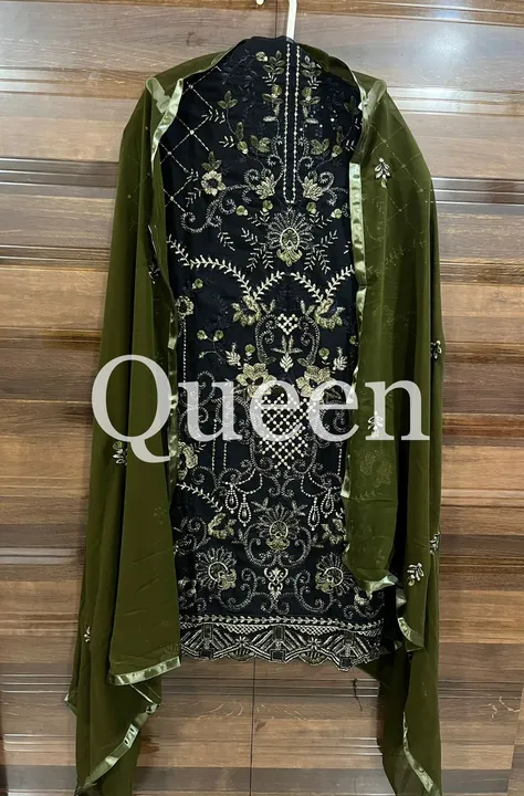 Georgette fancy material Top 2.25 Bottom 2 Dupatta 2.25 uploaded by Zaid Fashion Collection on 8/9/2023