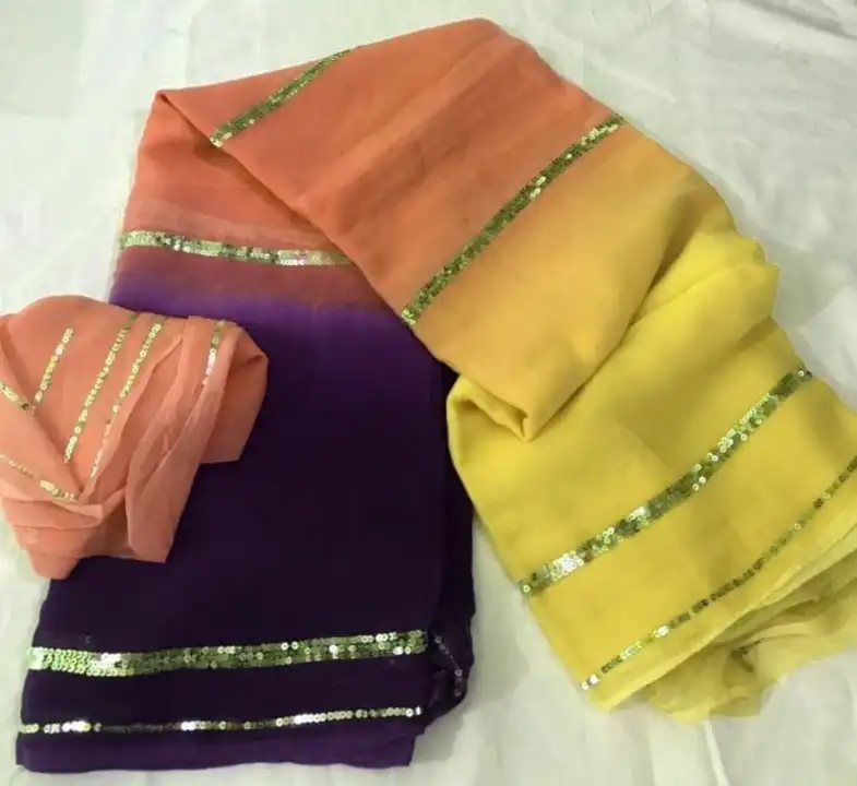 Half pure chiffon saree  uploaded by business on 8/9/2023