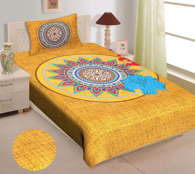 Single bed sheet 1 Pillow cover uploaded by SATI DHAN LAXMI FAB TAX on 8/9/2023