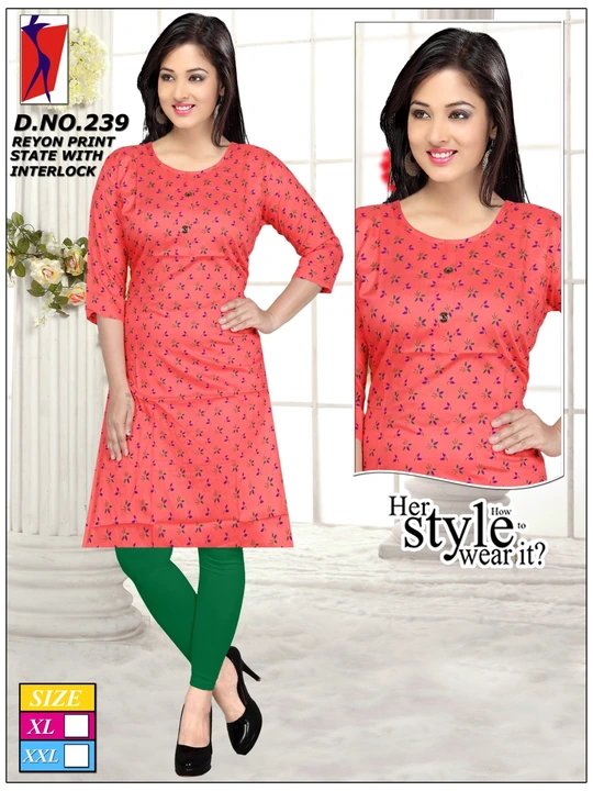 Riyon kurti average quality  uploaded by S. S. Selection on 8/9/2023