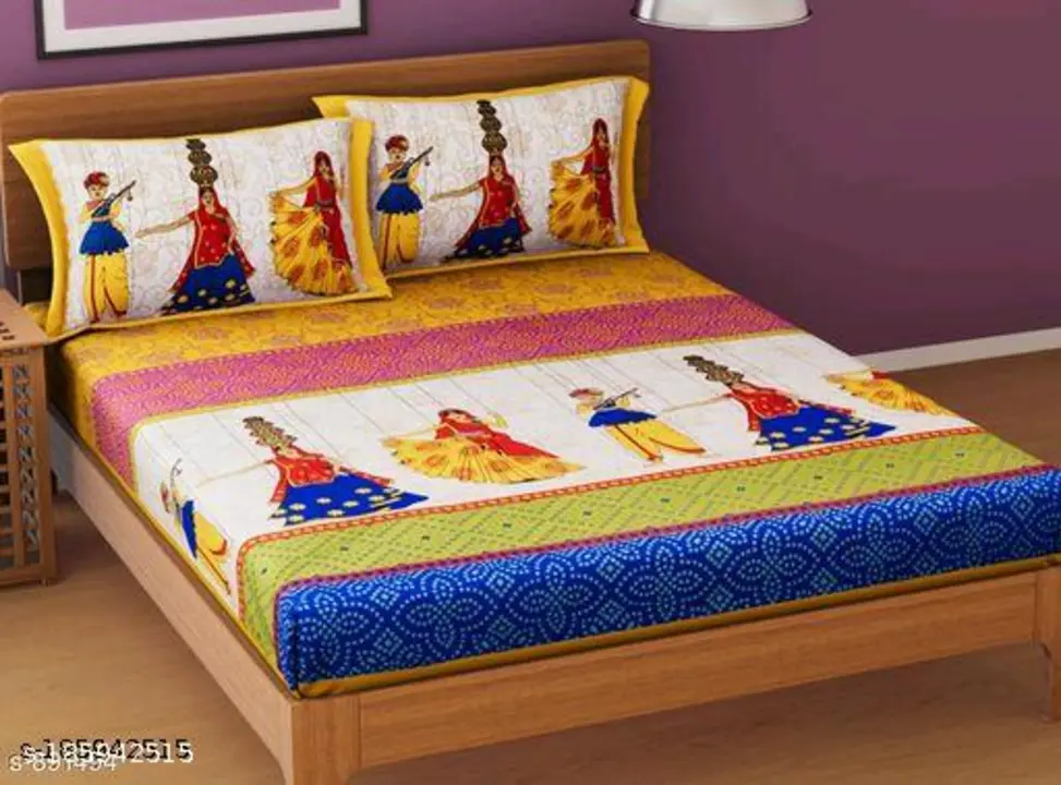  Jaipuri printed bed sheet with two pillow cover uploaded by Rahul textile on 8/9/2023