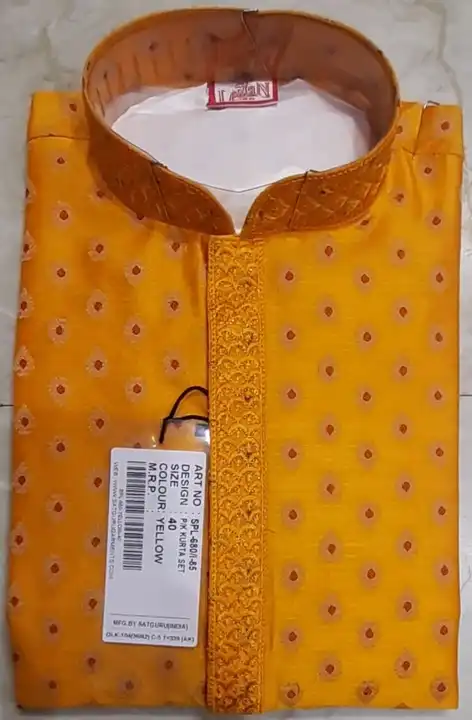 Kurta Pyjama sets SPL-680 SIZE 36-42 uploaded by SATGURU GARMENTS INDIA PRIVATE LIMITED  on 8/9/2023
