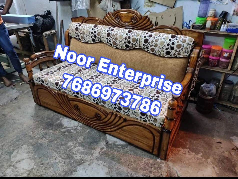 Wooden sofa cumbed  uploaded by business on 8/9/2023