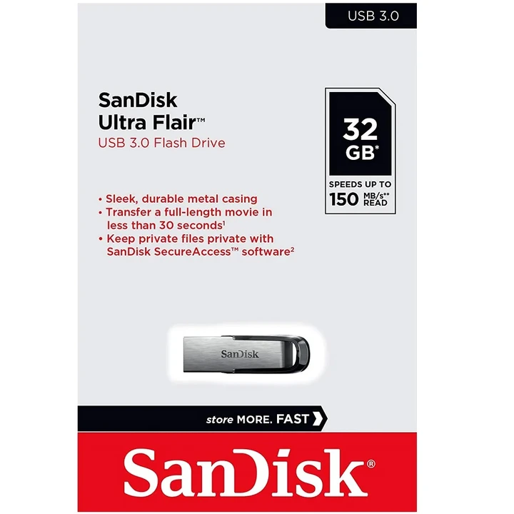 SanDisk 32GB Ultra 3.0 Pendrive with 6 Months Warranty  uploaded by Shri Shankeshwar Telecom on 8/9/2023