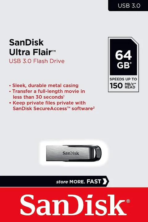 SanDisk 64GB Ultra 3.0 Pendrive with 6 Months Warranty  uploaded by business on 8/9/2023