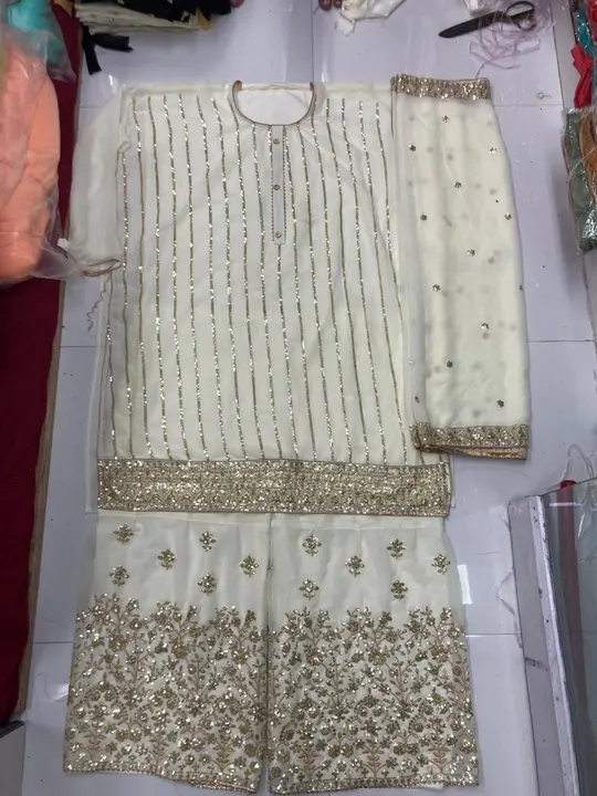 Fox top with siquence work with pent  uploaded by Humera fashion on 8/9/2023