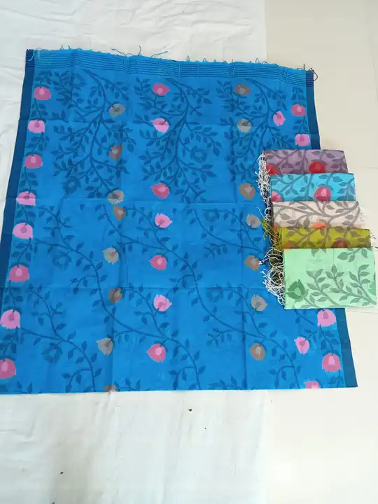 Cotton jamdani saree  uploaded by Puja saree kutir on 8/9/2023