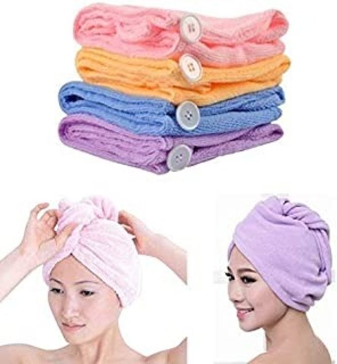 Microfiber hair wrap towel multicolour for women uploaded by RR TRADING COMPANY on 3/18/2021