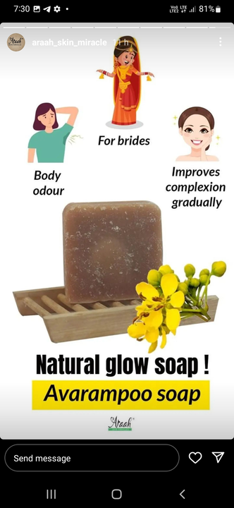 Avarampoo soap  uploaded by Araah skin miracle on 8/9/2023