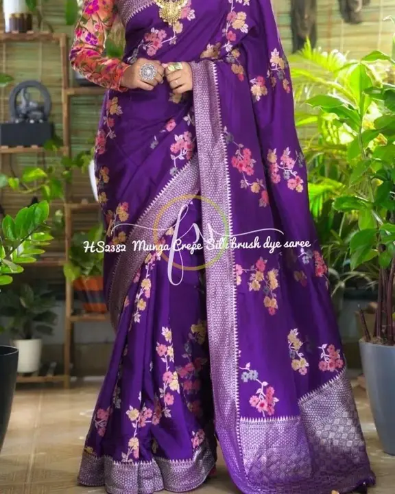 Banarsi Semi Gergot Soft Saree uploaded by Meenawala Fabrics on 8/9/2023