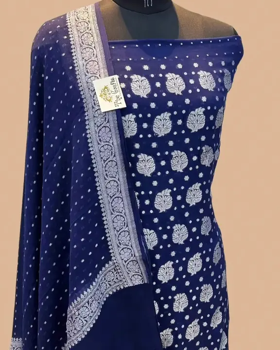 Banarasi Pure Shiffon Silk Suits  uploaded by REGALIA WEAVERS ENTERPRISES on 8/9/2023