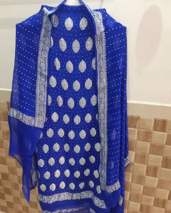 Banarasi Pure Shiffon Silk Suits uploaded by REGALIA WEAVERS ENTERPRISES on 8/9/2023