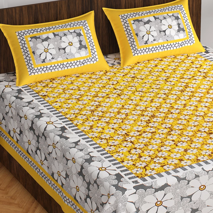 Cotton printed double bedsheet uploaded by Maa Collection on 8/9/2023