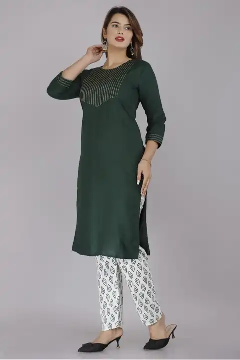 Anar-126 kareena designer kurti with pant  uploaded by Classic Collection on 8/9/2023