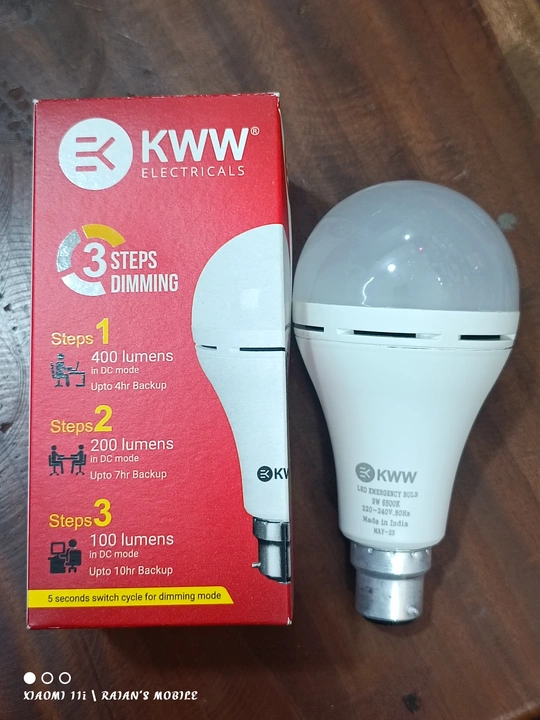 KWW AC/DC EMERGENCY BULB 3 LUMINOUS OPTION uploaded by Raian's Mobile and Electric  on 8/9/2023