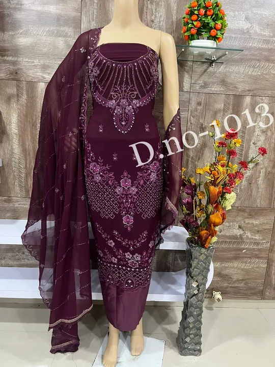 Karachi suit uploaded by Heena fashion house on 8/9/2023